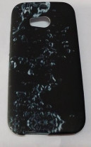 Силиконов гръб ТПУ за HTC ONE M8 / HTC ONE 2 черен с капки вода